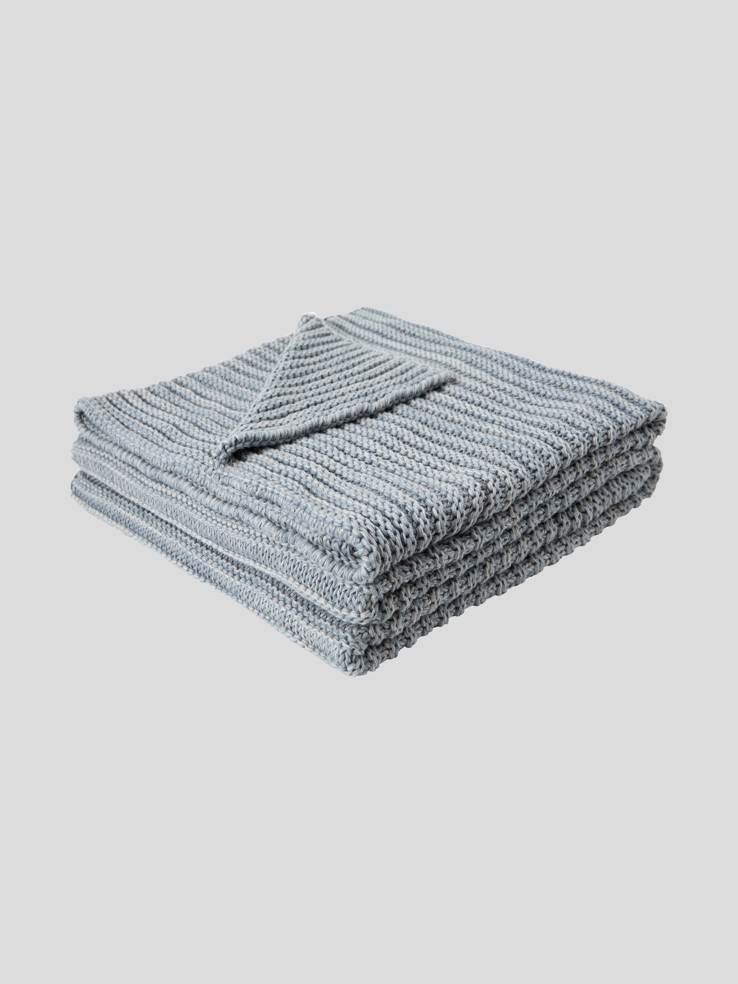 Artisan Cotton Throw in Blue grey Wallace Cotton US