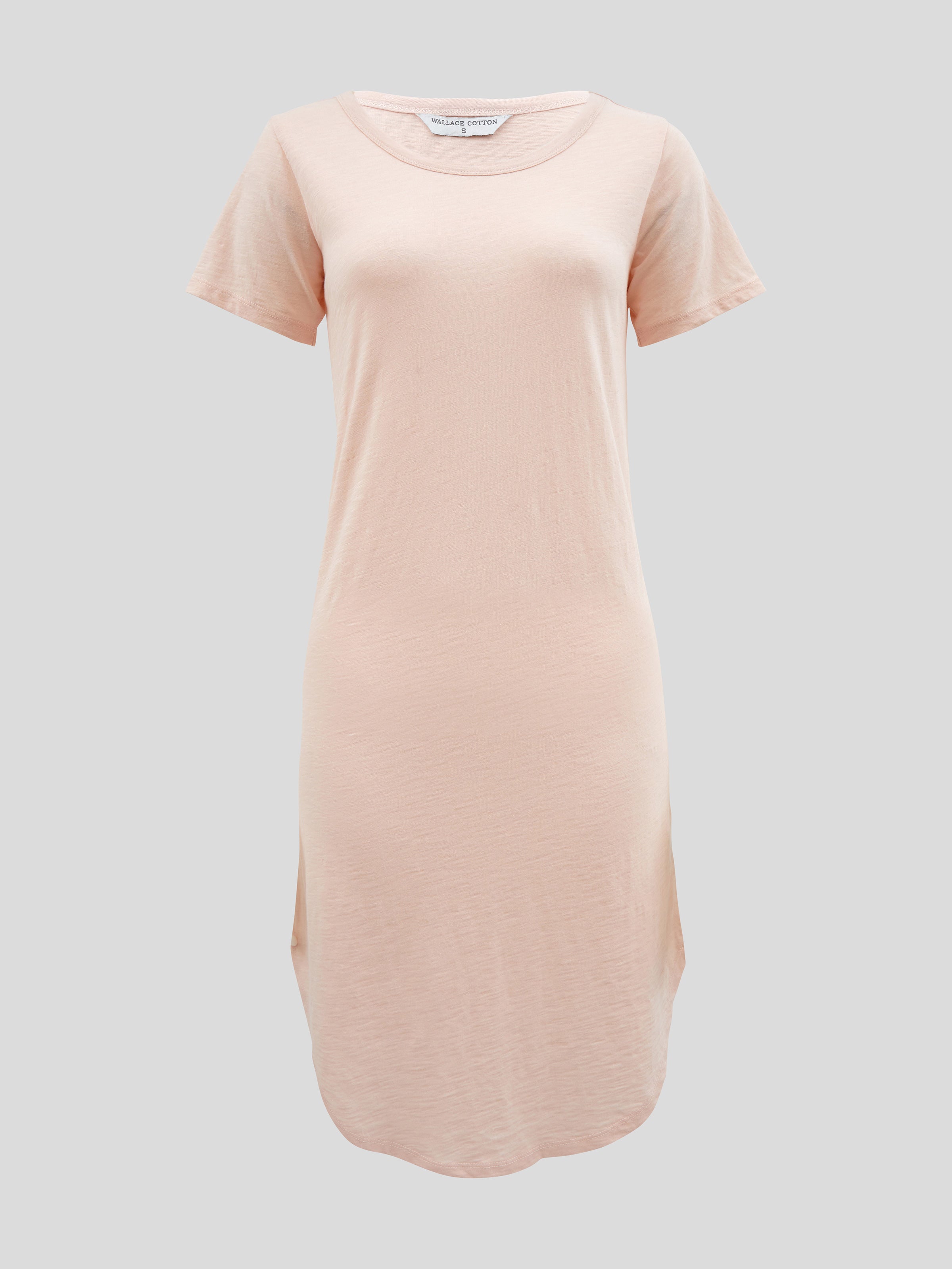 Pink and white t hotsell shirt dress