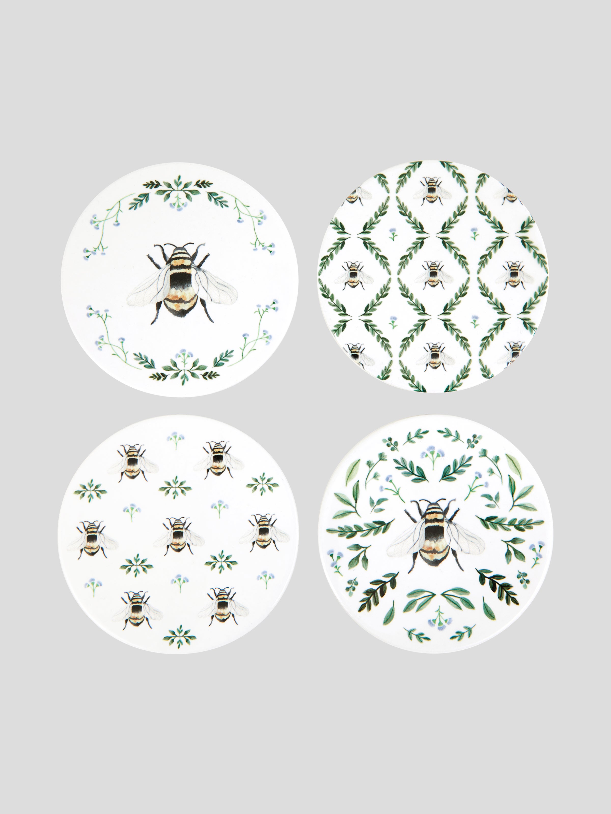 Busy Bee Coaster Set Of 4 Wallace Cotton US