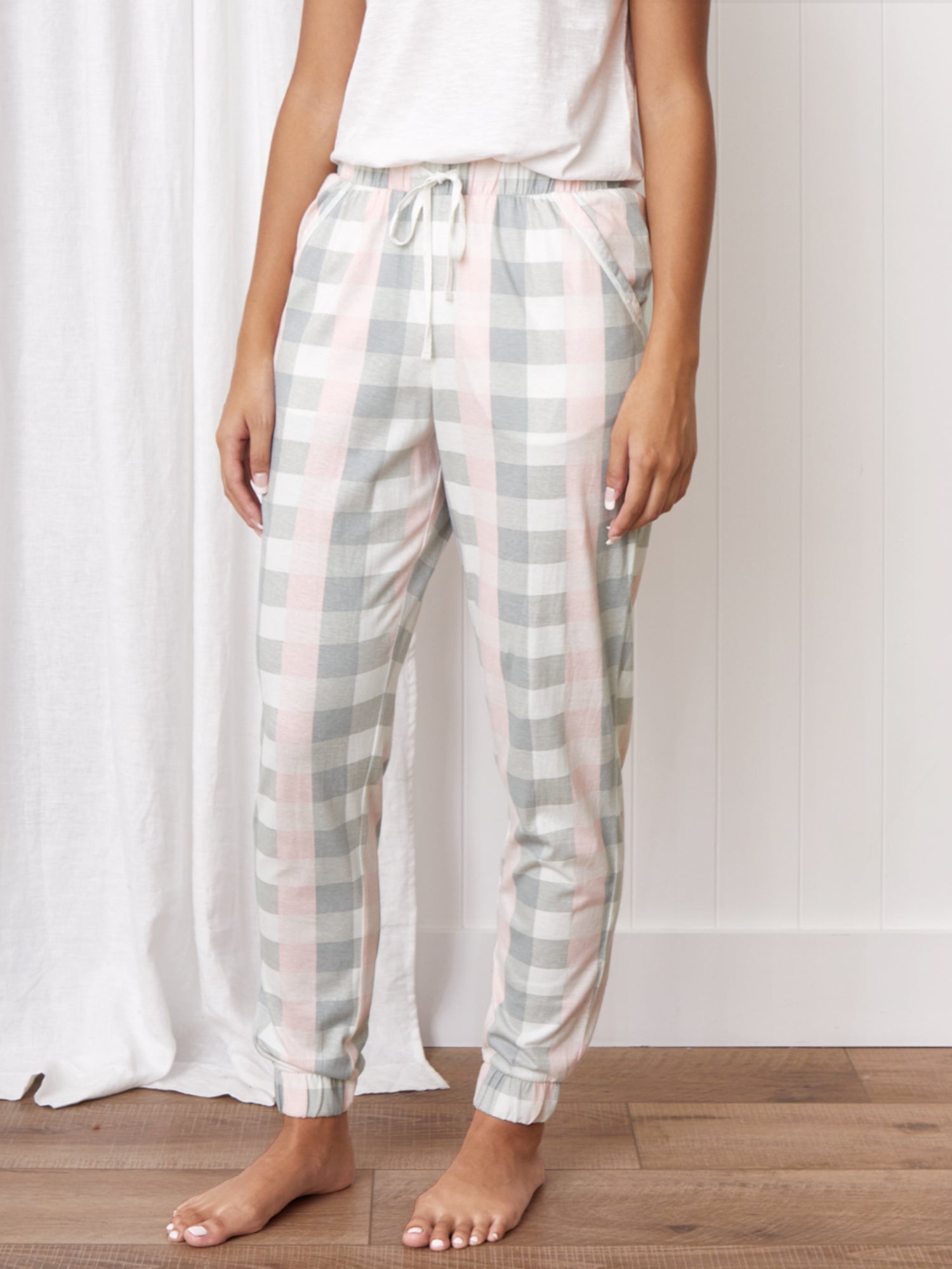 Chloe Organic Cotton Knit Pj Pants Wallace Cotton NZ