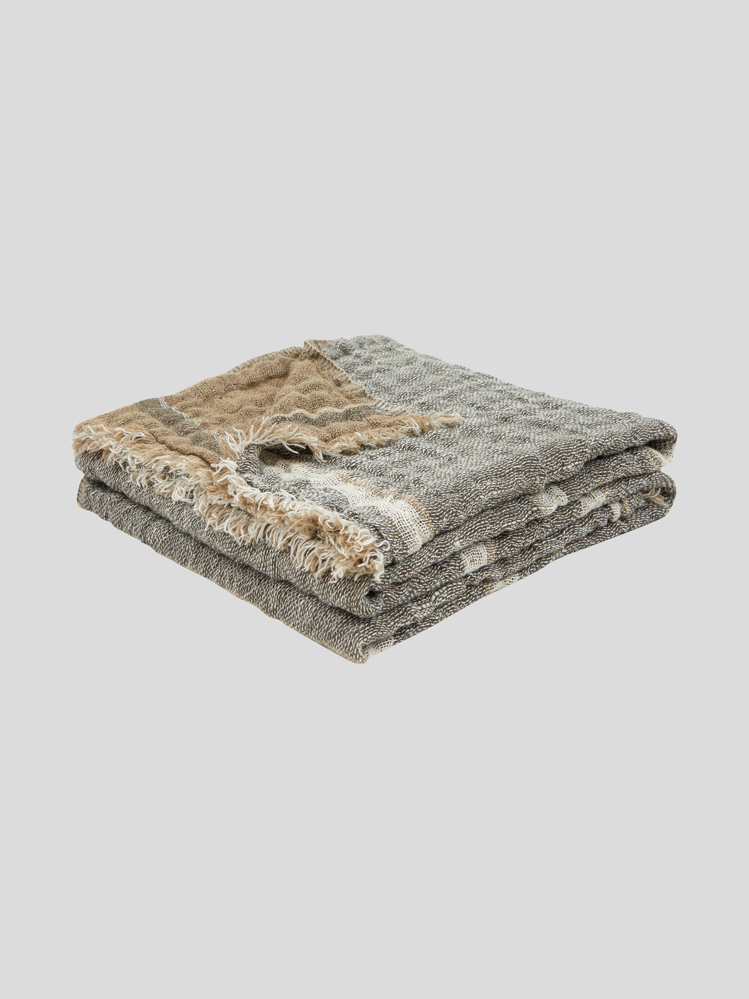 Element Linen Throw in Kale Wallace Cotton US