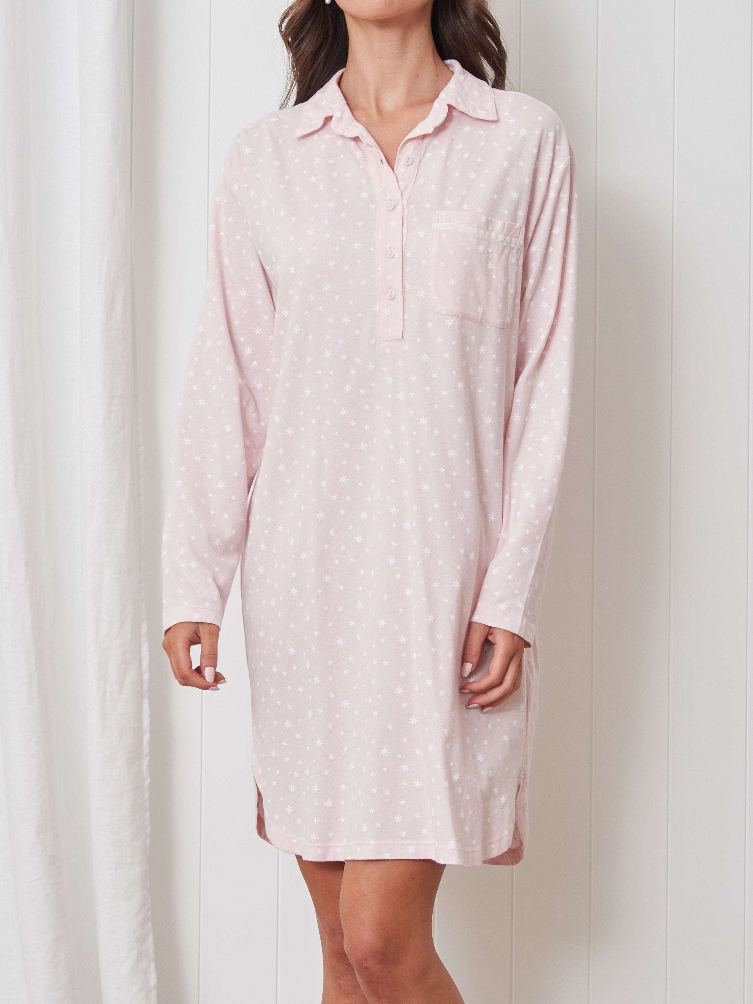 organic cotton knit nightgown