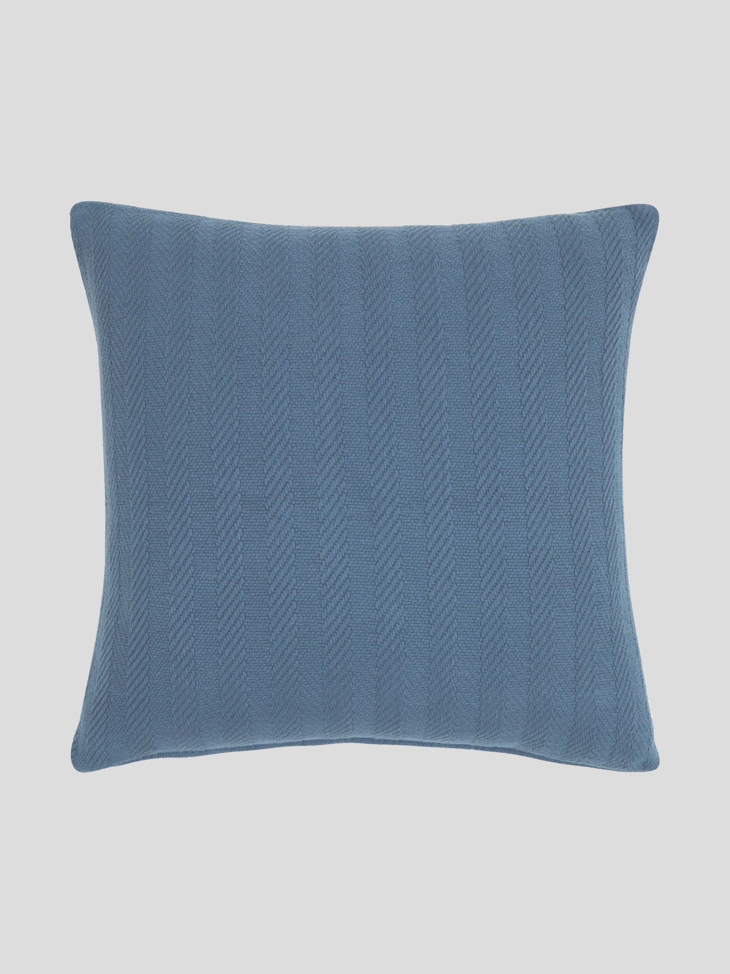 Landing Large Square Cushion Cover in Blue Wallace Cotton US