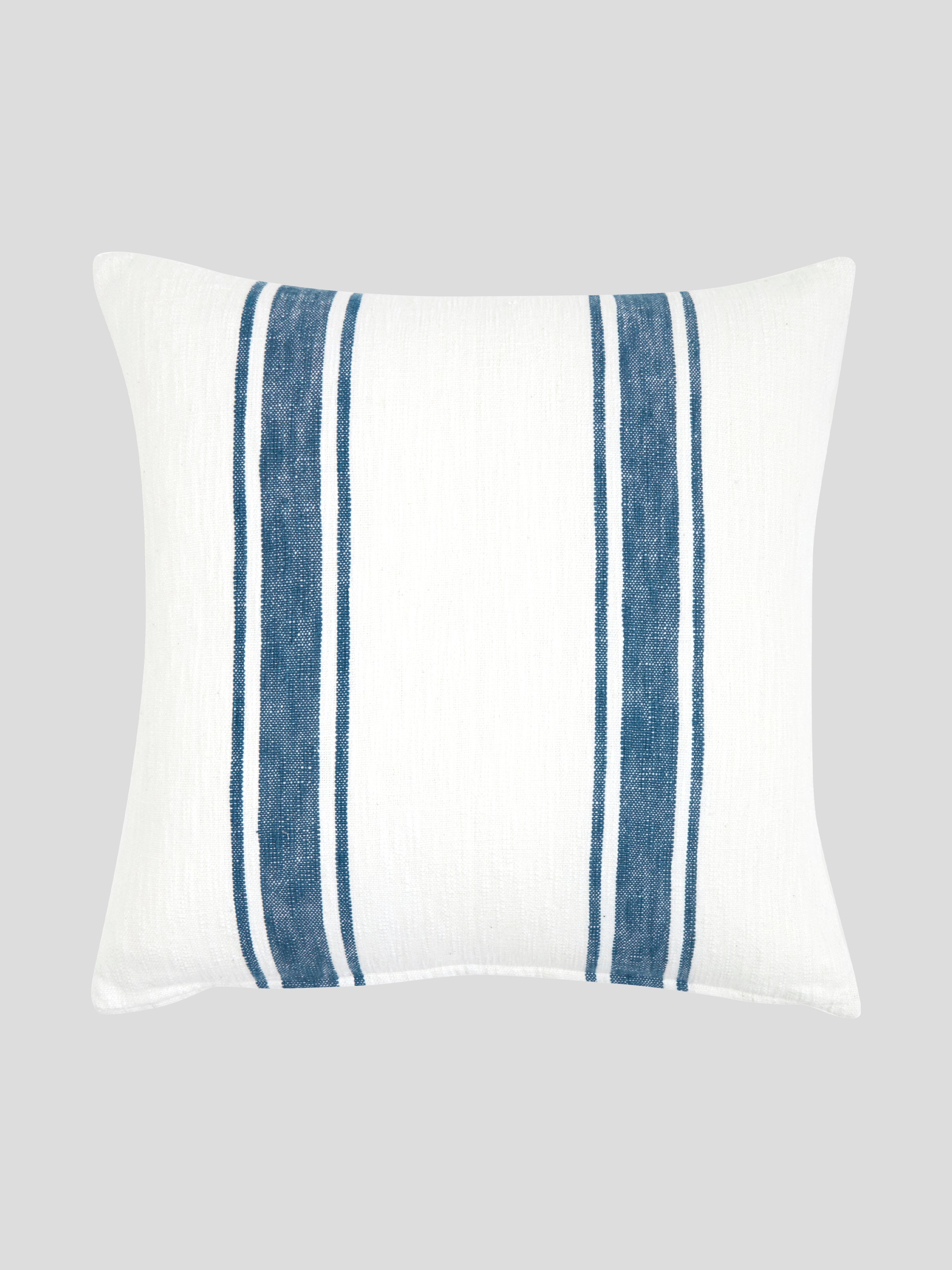 Blue and white outlet striped cushion covers