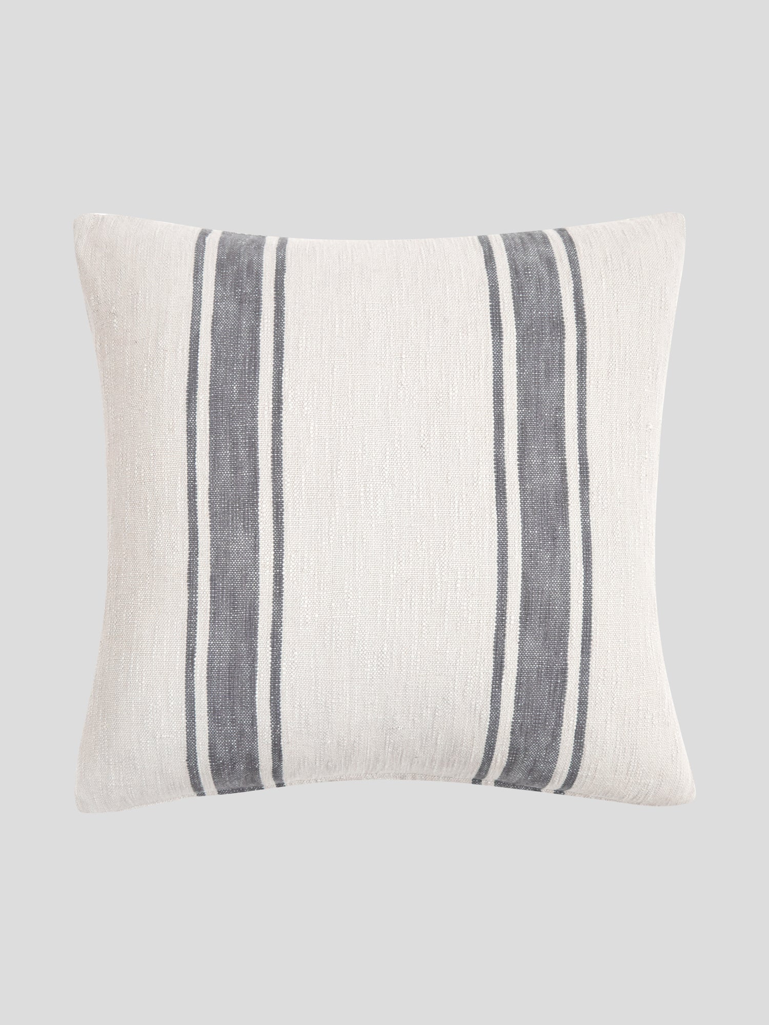 Pier Large Square Cushion Cover in Charcoal Stripe