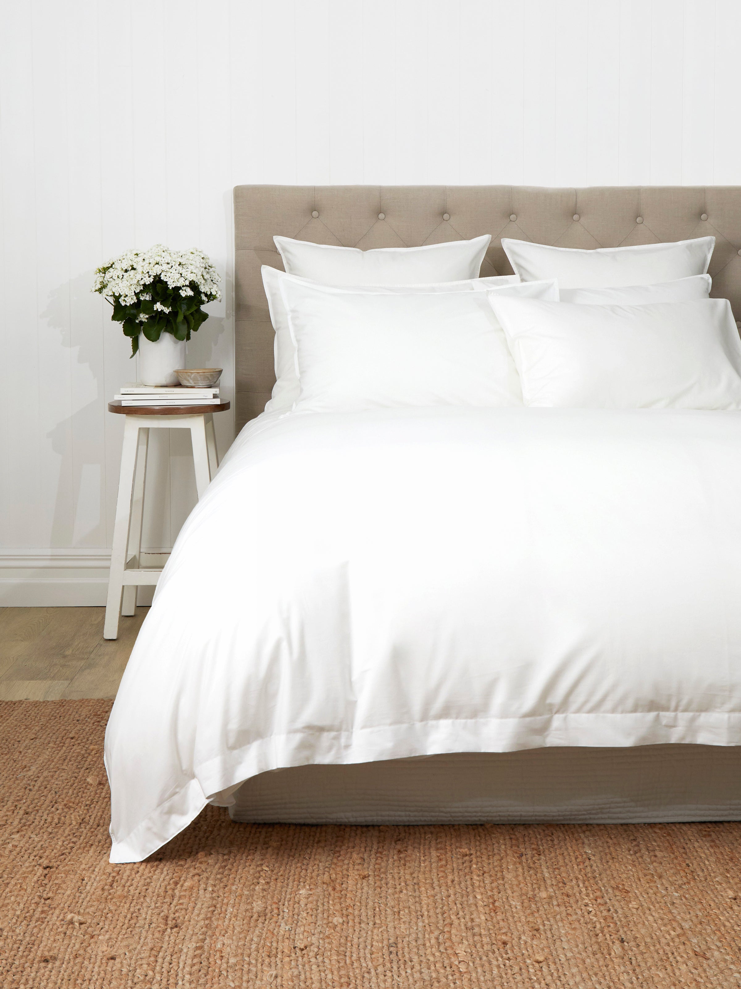 white cotton duvet sets