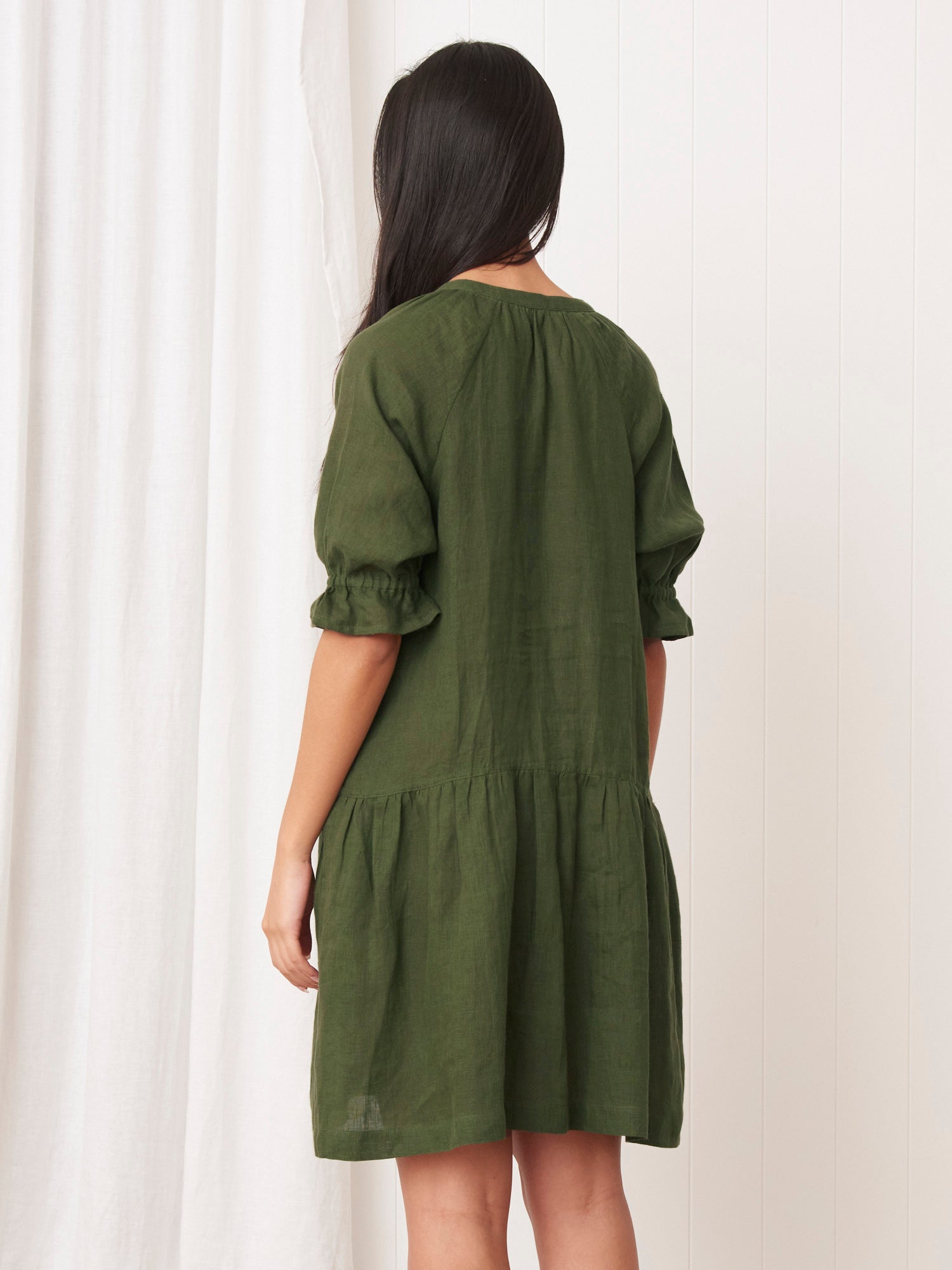 Sunseeker Frill Linen Dress