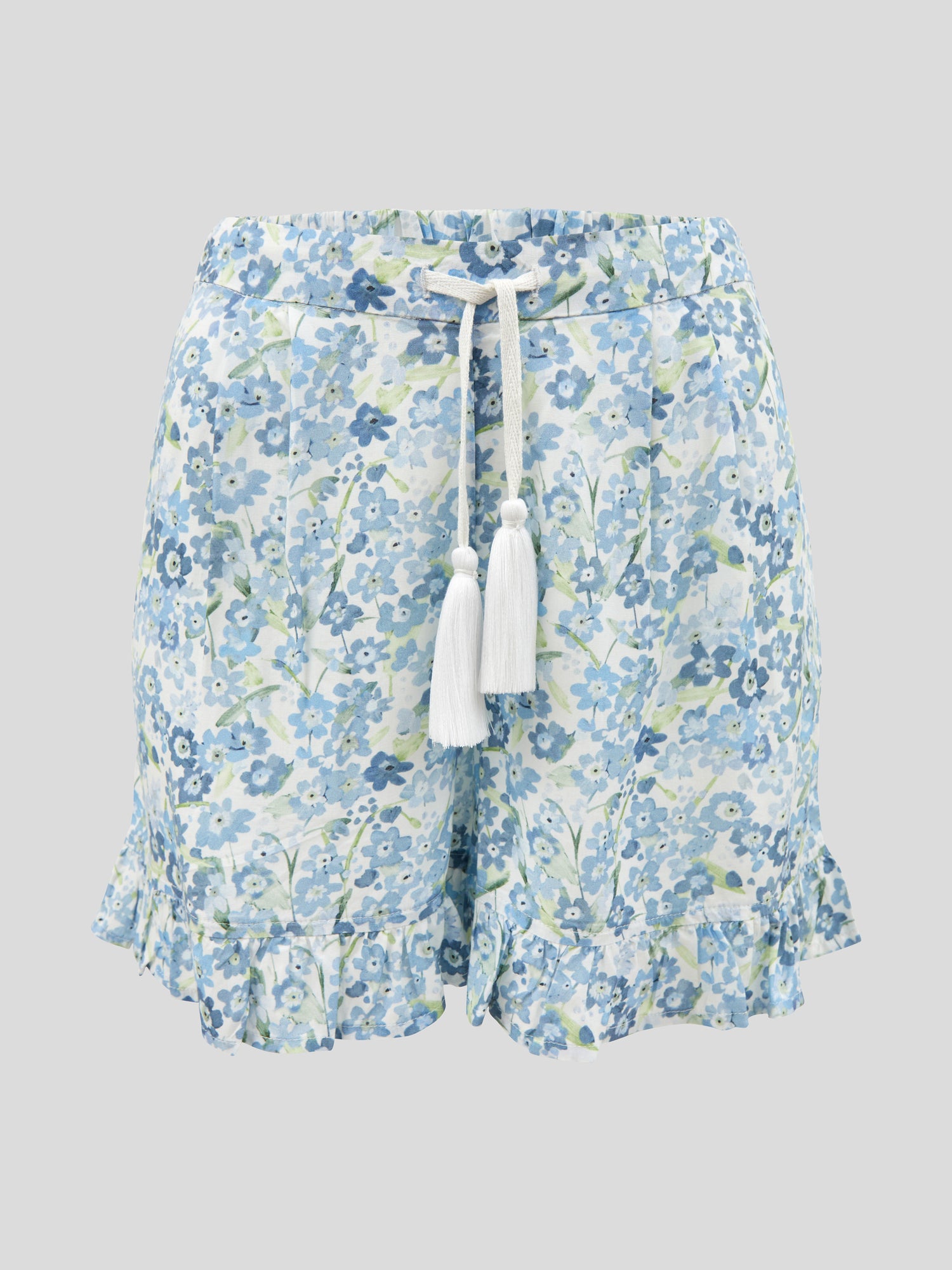0123 Cyberjammies Madeline Shorts - 0123 Light Blue Floral Print