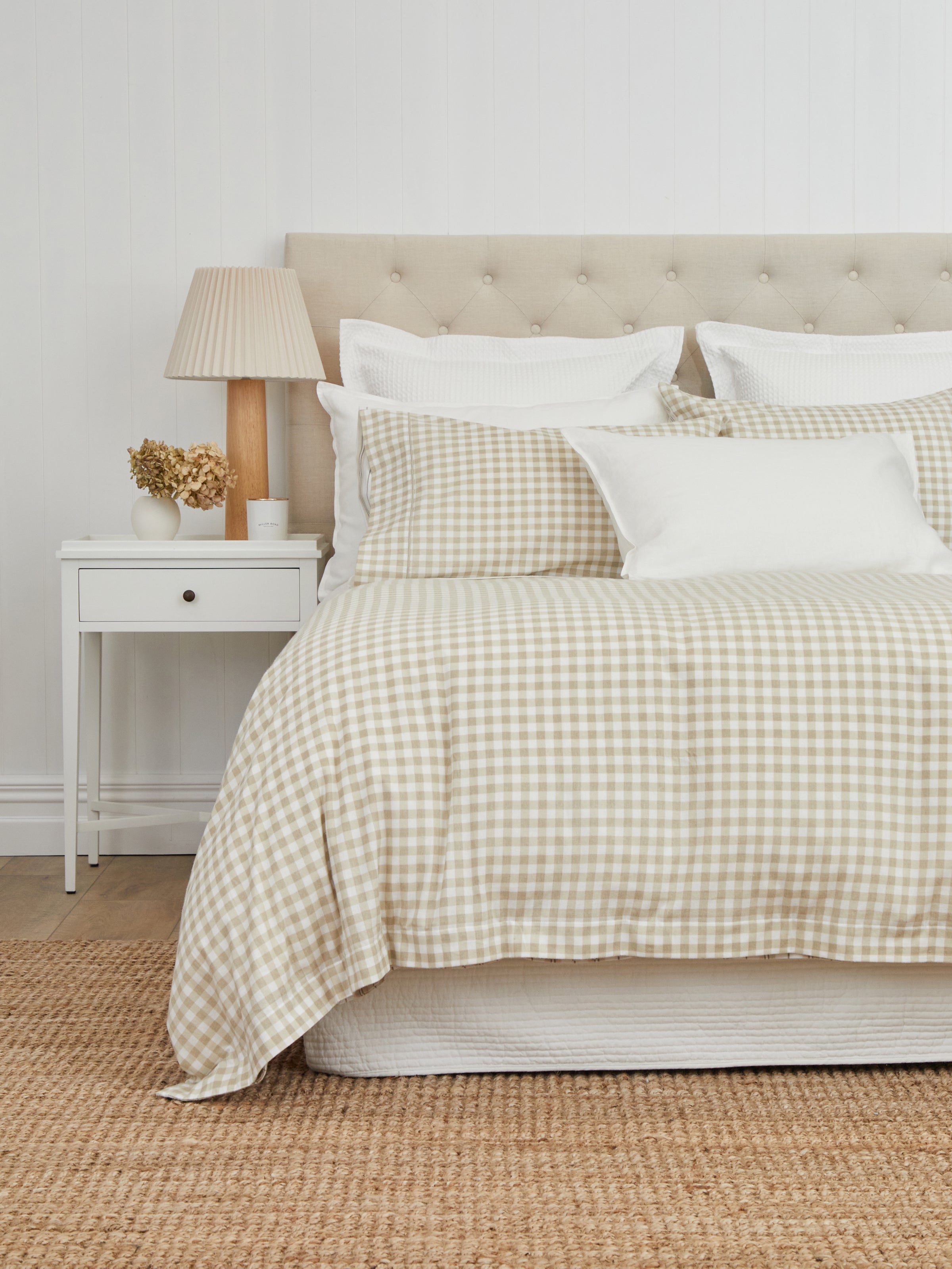 natural check duvet cover