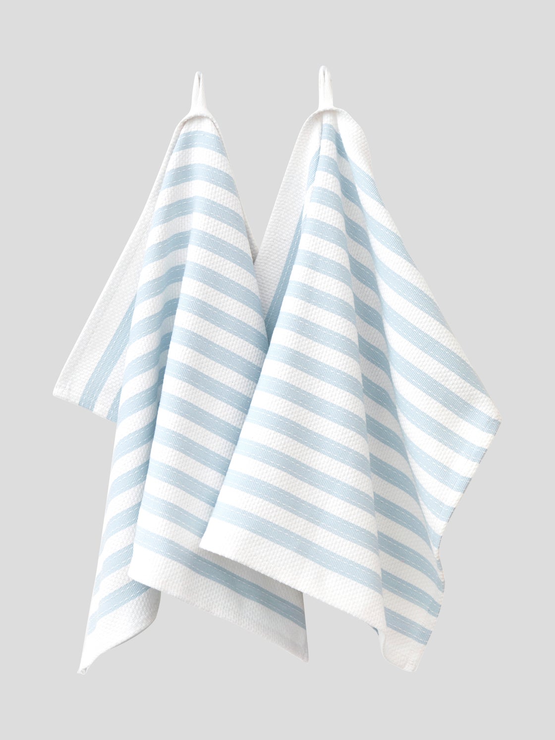 Tea Towel & Kitchen Towel - White with Navy Stripe – Salacia Salts